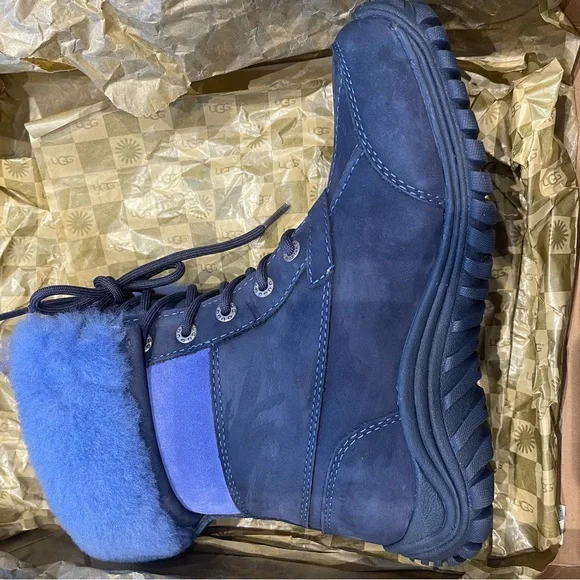 UGG Women's Fur-Lined Winter Boots Adirondack III Navy blue size 8 new with box - Picture 7 of 11